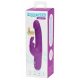 Vibratore Impermeabile Slim per Principianti con Carica USB e Stimolatore Clitorideo a Forma di Coniglio (Viola) 