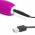 Vibratore Impermeabile Slim per Principianti con Carica USB e Stimolatore Clitorideo a Forma di Coniglio (Viola) 