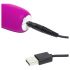 Vibratore Impermeabile Slim per Principianti con Carica USB e Stimolatore Clitorideo a Forma di Coniglio (Viola) 