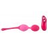 Palline dell'amore SMILE - Uovo vibrante ricaricabile da 82g con telecomando (rosa) 