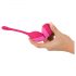 Palline dell'amore SMILE - Uovo vibrante ricaricabile da 82g con telecomando (rosa) 