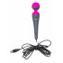 PalmPower Wand - vibratore massaggiante con power bank (rosa-grigio)