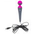 PalmPower Wand - Massaggiatore vibrante con power bank (rosa-grigio)