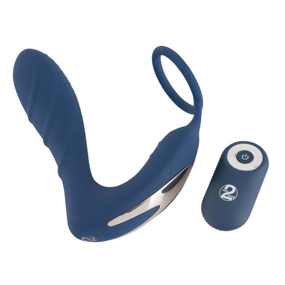 You2Toys Plug Prostatico - Vibratore anale con anello fallico (blu)