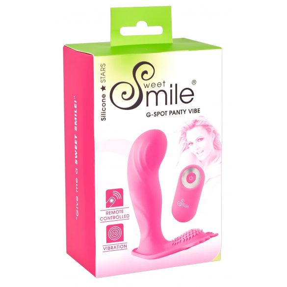 Vibratore Ricaricabile per Punto G Smile con Telecomando Senza Fili - Rosa 