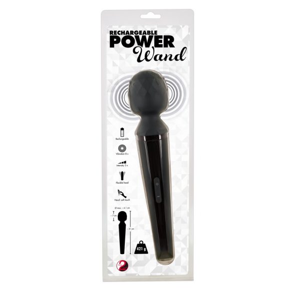 Vibratore Massaggiante Ricaricabile Power Wand di You2Toys (Nero) 