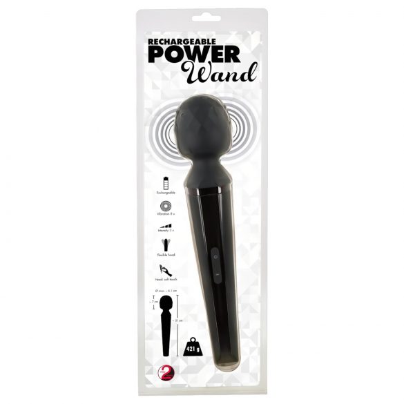 You2Toys Power Wand - Massaggiatore vibrante ricaricabile (nero)