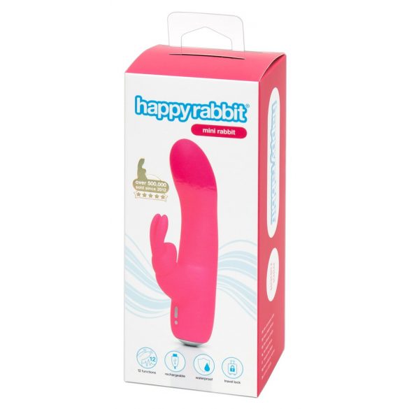 Mini Vibratore Impermeabile con Stimolatore Clitorideo Ricaricabile Happyrabbit (rosa) 