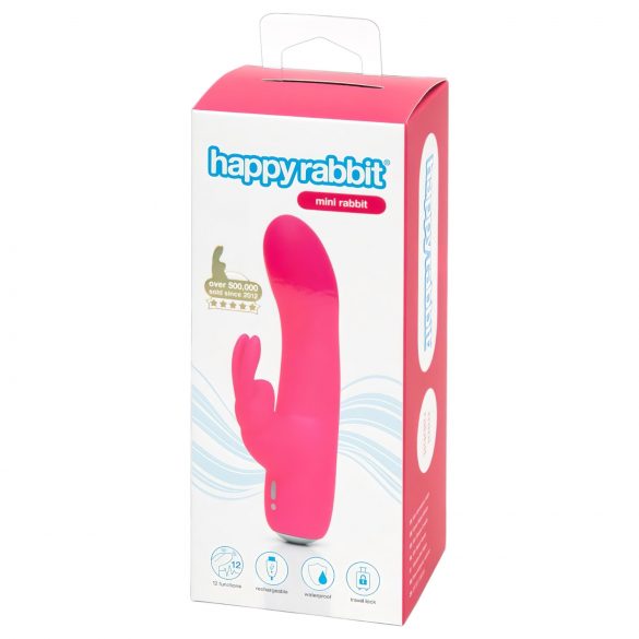 Mini Vibratore Impermeabile con Stimolatore Clitorideo Ricaricabile Happyrabbit (rosa) 