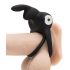 Anello per Pene e Testicoli con Vibrazione e Stimolatore Clitorideo Happyrabbit (Impermeabile, Ricaricabile USB, Nero) 