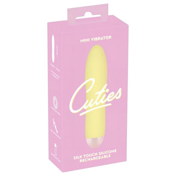 Cuties Mini Giallo - vibratore a barra in silicone ricaricabile