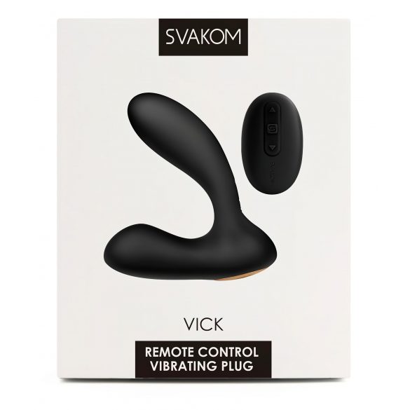 Vibratore Ricaricabile Impermeabile Svakom Vick per Prostata e Punto G (Nero) 