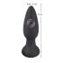 Black Velvet - vibratore anale ricaricabile con telecomando (nero)