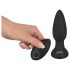 Velluto Nero - Vibratore anale wireless e ricaricabile con pulsazioni (nero) 