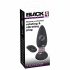 Black Velvet - vibratore anale con perline rotanti, ricaricabile e a controllo remoto (nero)