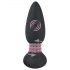 Black Velvet - Vibratore anale nero con perline rotanti