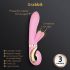 G-Vibe GRabbit - vibratore per punto G con batteria e 3 motori (rosa)