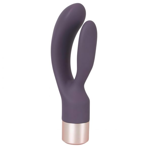 You2Toys Elegant Double - vibratore ricaricabile con braccio clitorideo (viola scuro)