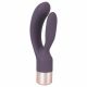 Vibratore Elegante Doppio di You2Toys - Ricaricabile con Stimolatore Clitorideo (color viola scuro) 