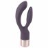 Vibratore Elegante Doppio di You2Toys - Ricaricabile con Stimolatore Clitorideo (color viola scuro) 