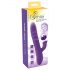 Perla Sorridente - Vibratore ricaricabile con perle rotanti, stimolatore clitorideo e funzione spinta (viola) 