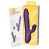 Perla Sorridente - Vibratore ricaricabile con perle rotanti, stimolatore clitorideo e funzione spinta (viola) 