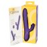 Perla Sorridente - Vibratore ricaricabile con perle rotanti, stimolatore clitorideo e funzione spinta (viola) 