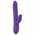 Perla Sorridente - Vibratore ricaricabile con perle rotanti, stimolatore clitorideo e funzione spinta (viola) 