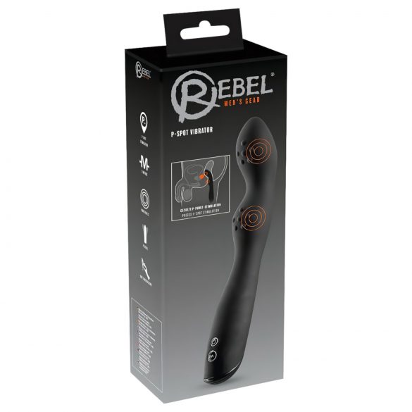 Rebel P-Spot - vibratore prostatico a doppio motore (nero)