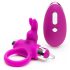 Anello penieno vibrante Happyrabbit con telecomando wireless e ricarica USB (lilla-argento) 