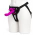 Vibratore Strap-On Happyrabbit - con stimolatore clitorideo a forma di coniglio (viola) 