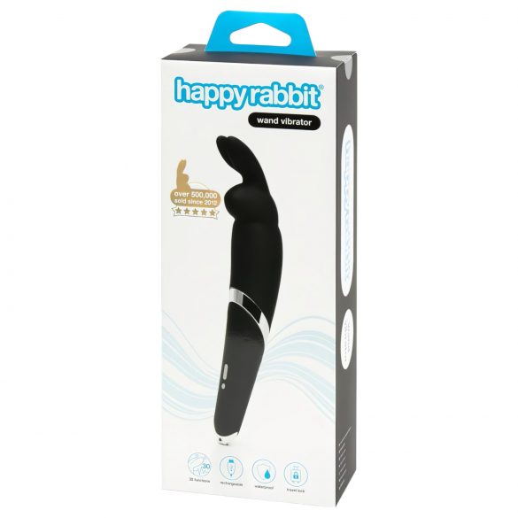 Bastone Vibrante Happyrabbit - massaggiatore ricaricabile (nero) 