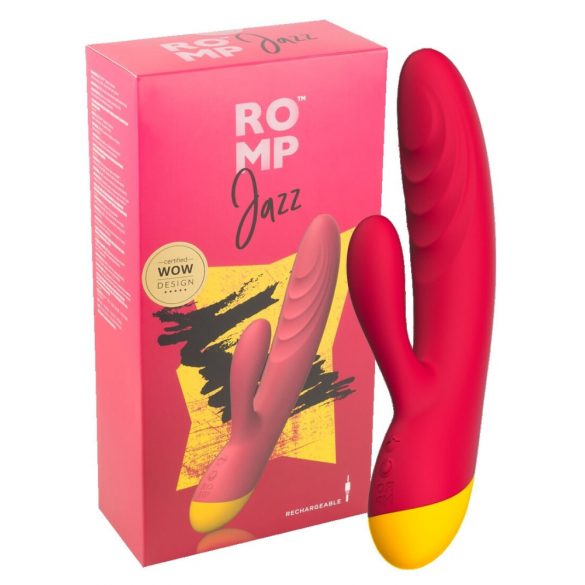 ROMP Jazz - Vibratore per punto G ricaricabile con braccio clitoride impermeabile (rosa) 