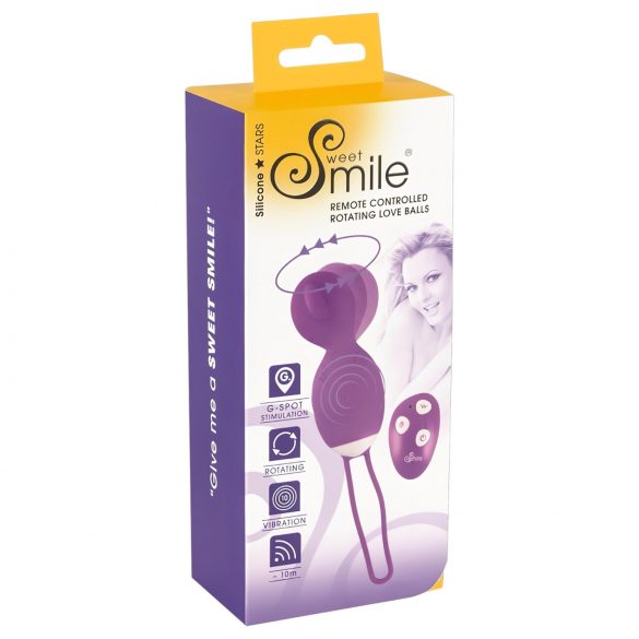 SMILE Love Ball - uovo vibrante rotante (viola)