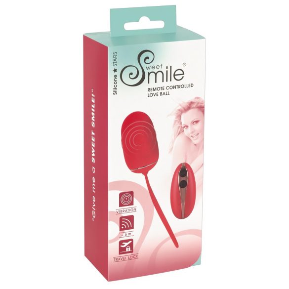 Pallina Vibrante "SMILE" Ricaricabile con Telecomando Wireless (rossa) 