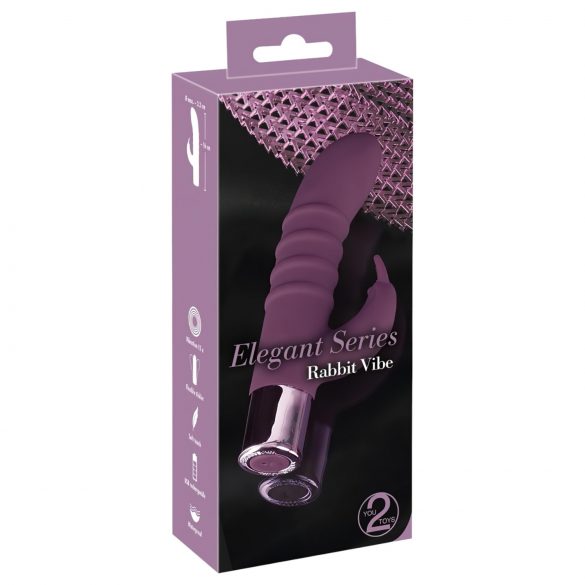 Vibratore Rabbit G-spot ricaricabile con stimolatore clitorideo (viola)