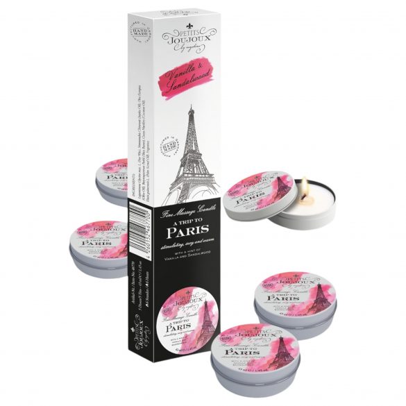 Set di Candele per Massaggio Parigi Vanilla Sandalo - Petits Joujoux (5 x 43ml) 