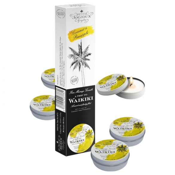 Petits Joujoux Waikiki candela massaggio - cocco e ananas (5x43ml)