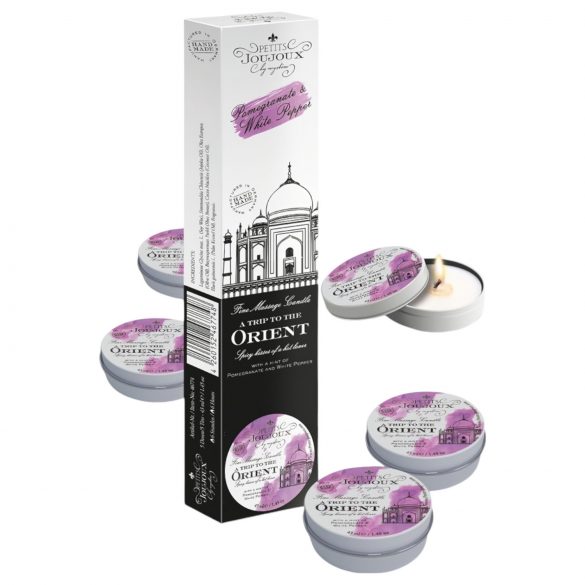 Set di Candele da Massaggio Sensoriale Melograno e Pepe Bianco - Petits Joujoux (5 x 43ml) 