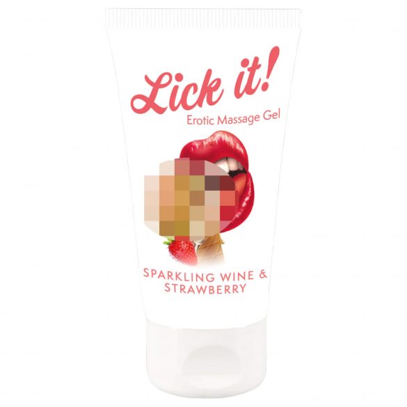 Lick it! - Lubrificante commestibile 2in1 gusto champagne e fragola (50ml) 