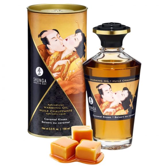 Shunga - Olio da massaggio riscaldante - Caramello (100ml) 