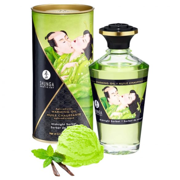 Shunga - Olio massaggio riscaldante - Sorbetto di mezzanotte (100ml)