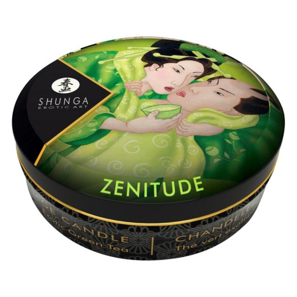 Candela da massaggio Shunga al profumo di tè verde (30ml) 