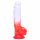 Dildo realistico con ventosa e testicoli - 21cm (trasparente-rosso) 