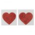 Sticker scintillante per capezzoli - cuore