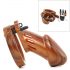 CB-6000 - gabbia per pene di lusso con lucchetto (legno) 