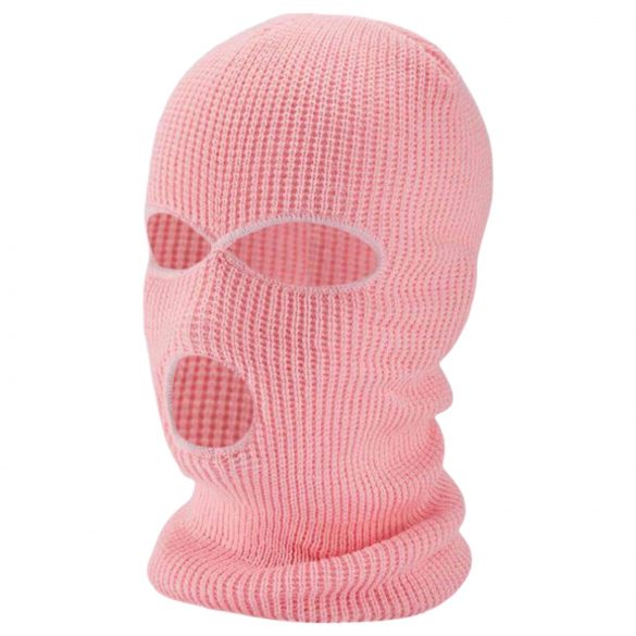 Balaclava - maschera rosa con 3 aperture