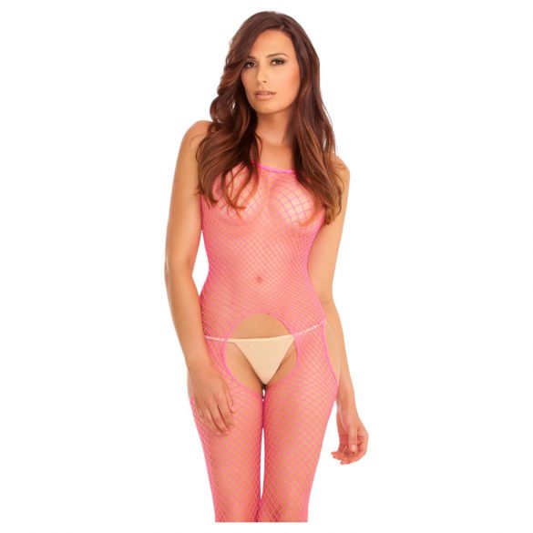 Rene Rofe - Body Rete Rosa Aperto all'Inguine (S-L) 