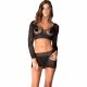 Rene Rofe - Abito in rete a due pezzi (S-L) - Nero 