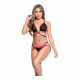 Mapalé - Set Intimo con Reggiseno in Pizzo Nero e Dettagli Rosa 